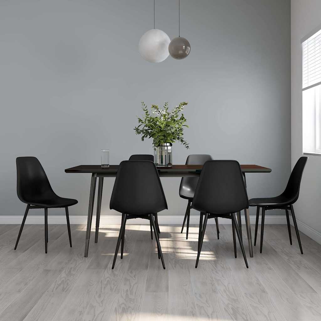 Dining Chairs PP Black 6