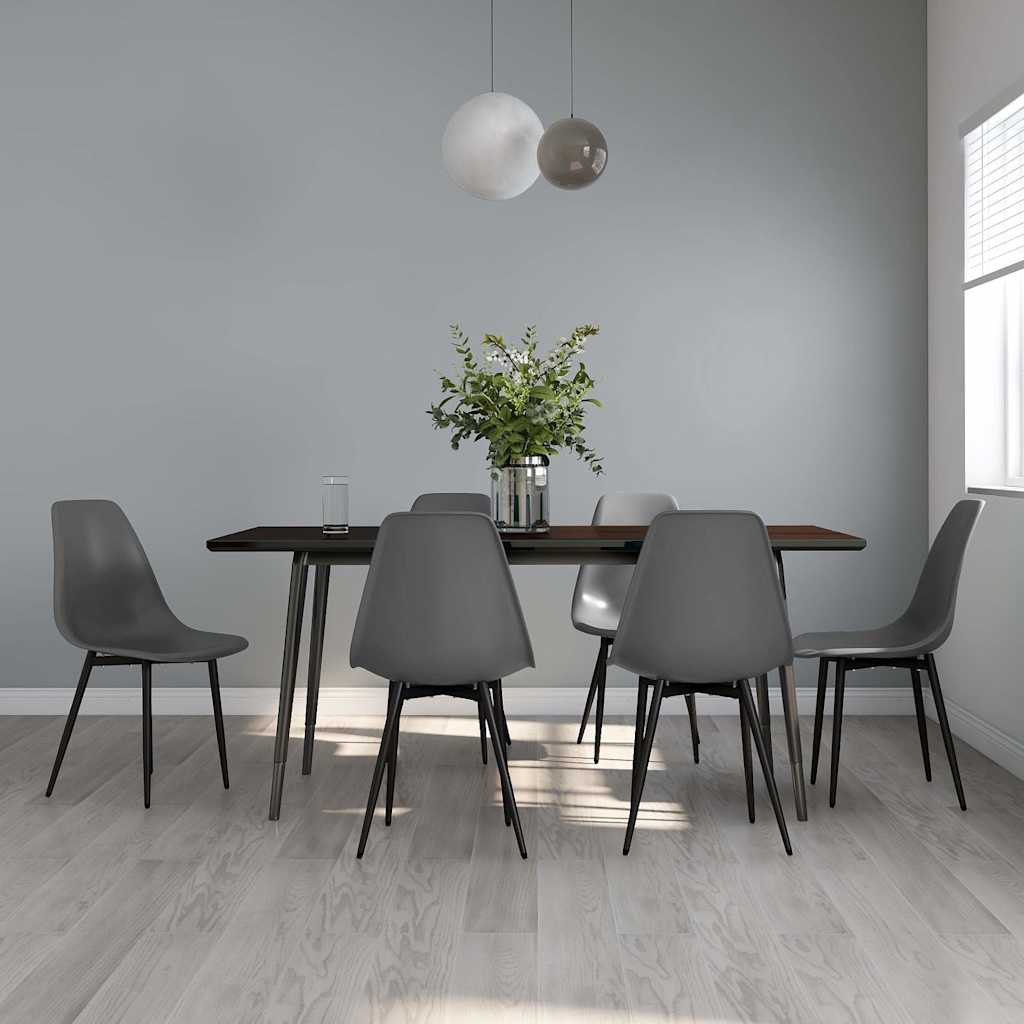 Dining Chairs PP Grey 6