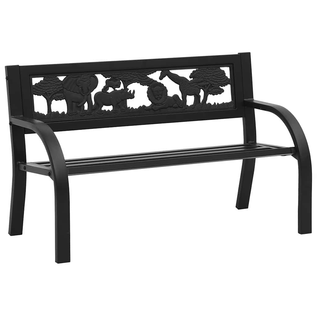 vidaXL Children Garden Bench 86 cm Steel 1