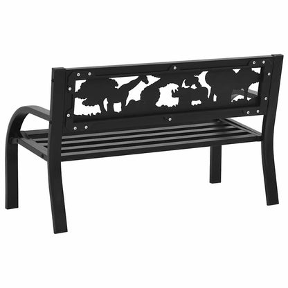 vidaXL Children Garden Bench 86 cm Steel 4