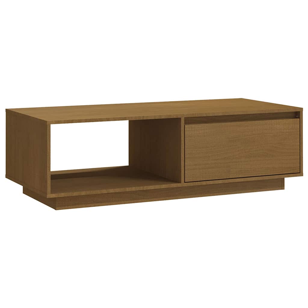 vidaXL Coffee Table | Honey Brown | Solid Pinewood | Medium | Rectangular 2