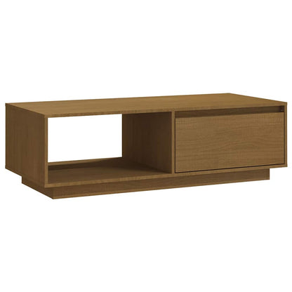 vidaXL Coffee Table | Honey Brown | Solid Pinewood | Medium | Rectangular 2
