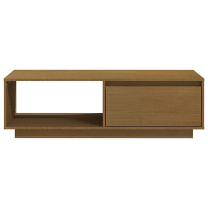 vidaXL Coffee Table | Honey Brown | Solid Pinewood | Medium | Rectangular 5