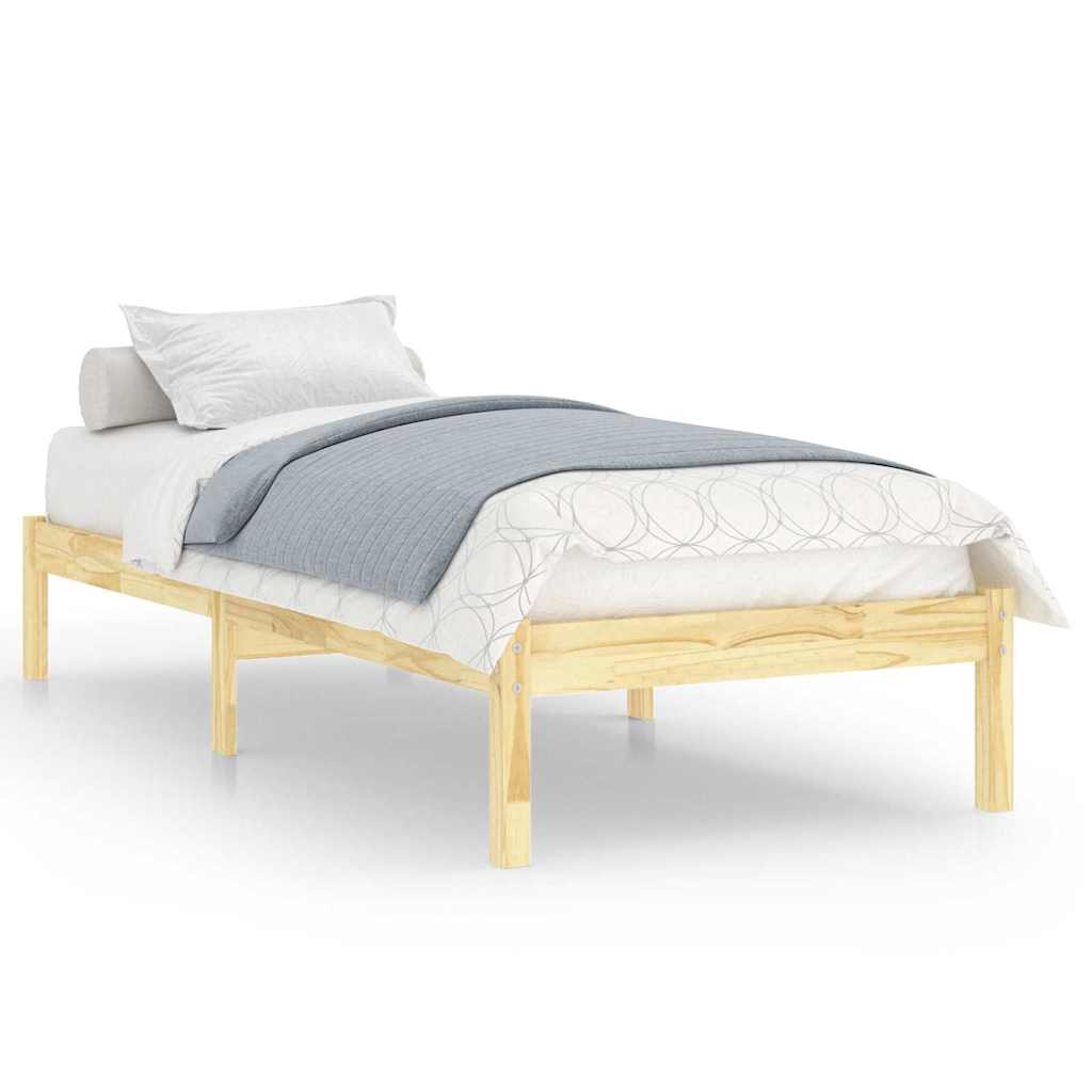 vidaXL Bed Frame | Natural Pine | Solid pine wood | Single | Bed Frame 2