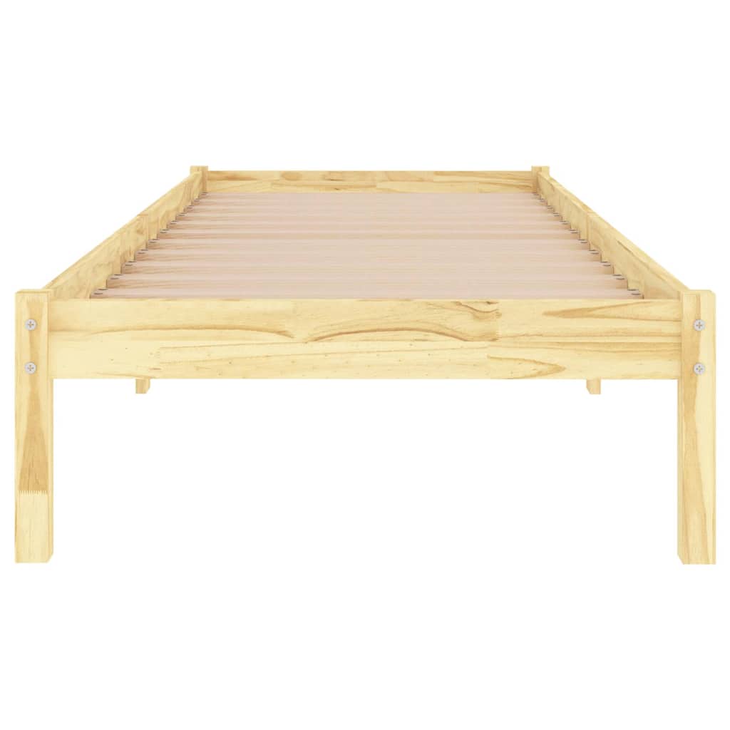 vidaXL Bed Frame | Natural Pine | Solid pine wood | Single | Bed Frame 4