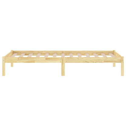 vidaXL Bed Frame | Natural Pine | Solid pine wood | Single | Bed Frame 5