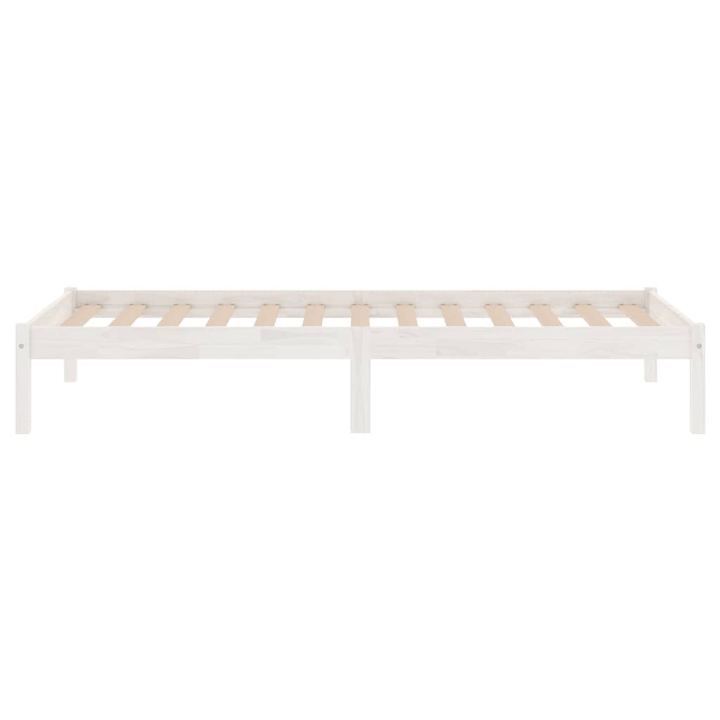 vidaXL Bed Frame | White | Solid pine wood | Single | Durable | Bed Frame 5