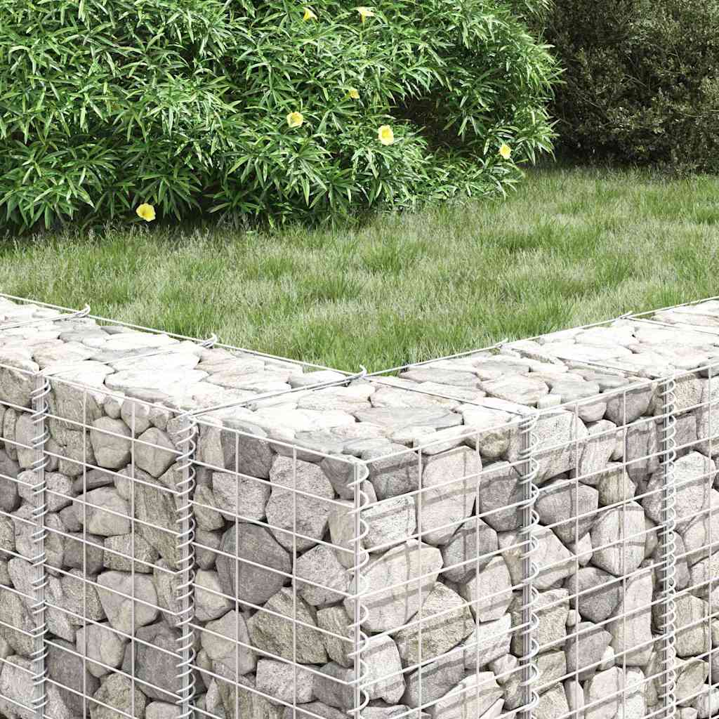vidaXL Gabion Raised Beds 3 pcs 30x30x100 cm Iron 4