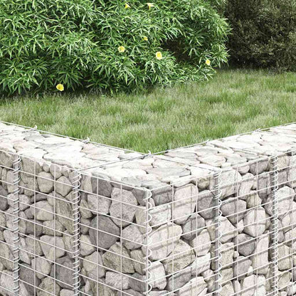 vidaXL Gabion Raised Beds 3 pcs 30x30x100 cm Iron 4