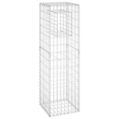 vidaXL Gabion Basket Posts 2 pcs 40x40x140 cm Iron 3