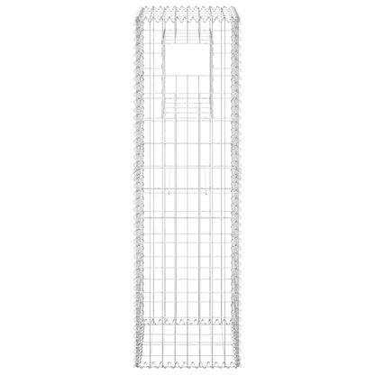 vidaXL Gabion Basket Posts 2 pcs 40x40x140 cm Iron 4