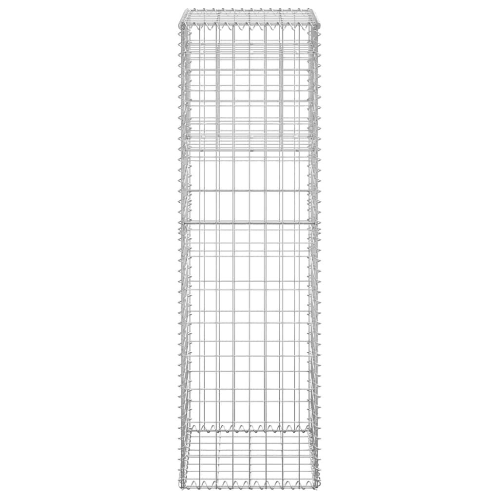 vidaXL Gabion Basket Posts 2 pcs 40x40x140 cm Iron 5