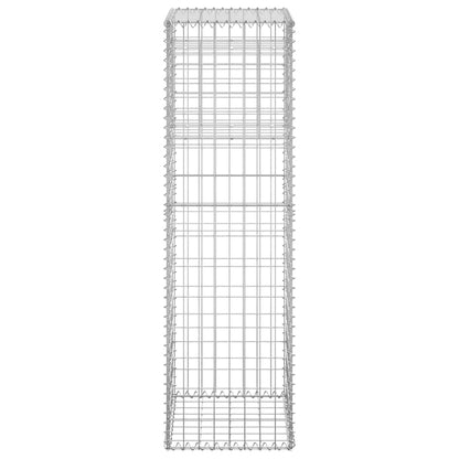 vidaXL Gabion Basket Posts 2 pcs 40x40x140 cm Iron 5