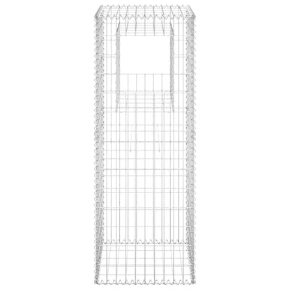 vidaXL Gabion Basket Posts 2 pcs 50x50x140 cm Iron 4