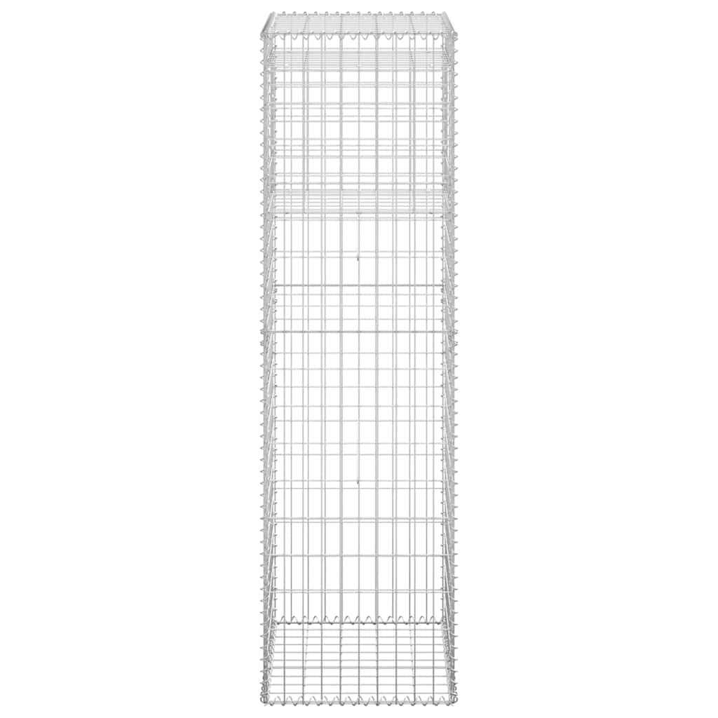 vidaXL Gabion Basket Post 50x50x180 cm Iron 4