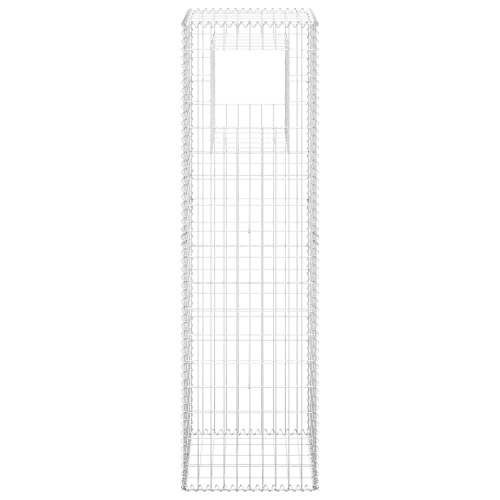 vidaXL Gabion Basket Posts 2 pcs 50x50x180 cm Iron 4