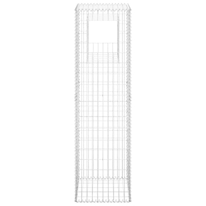 vidaXL Gabion Basket Posts 2 pcs 50x50x180 cm Iron 4