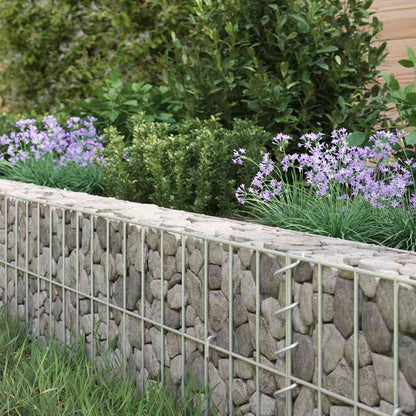 vidaXL Gabion Raised Bed Galvanised Steel 400x100x20 cm 4