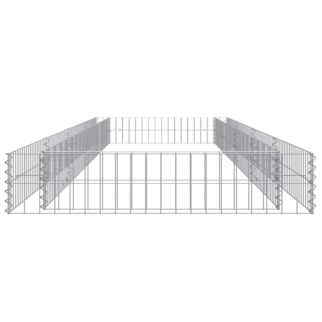 vidaXL Gabion Raised Bed Galvanised Steel 400x100x20 cm 5