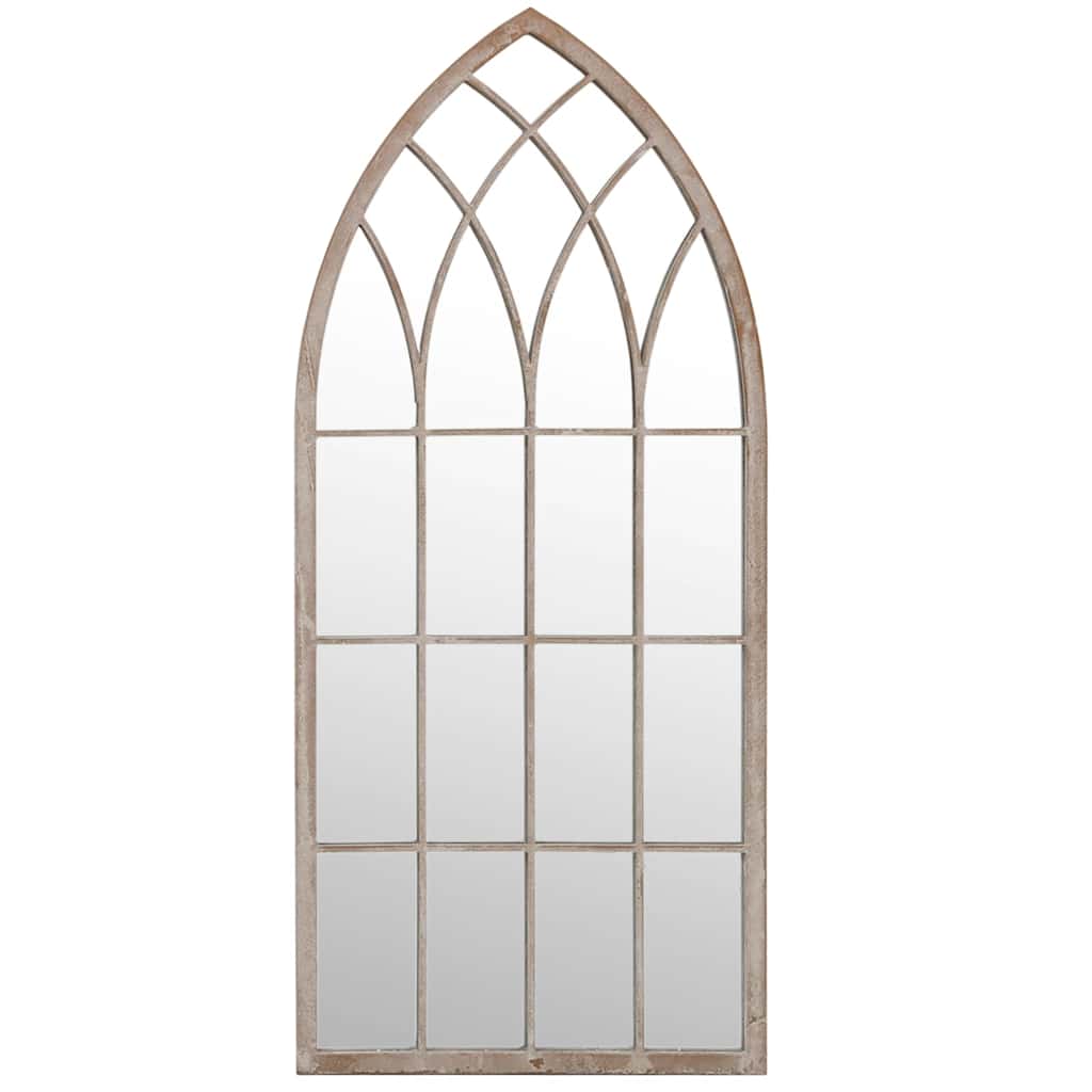 vidaXL Garden Mirror | Sand | Iron, Glass | Medium | Decorative Inlays 3