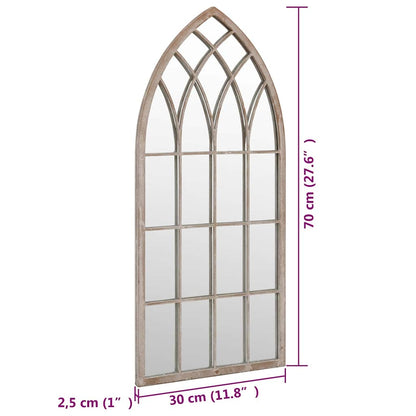 vidaXL Garden Mirror | Sand | Iron, Glass | Medium | Decorative Inlays 6