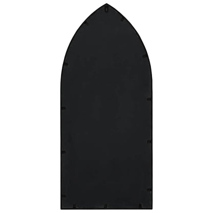 vidaXL Garden Mirror Black 70x30 cm Iron for Outdoor Use 3