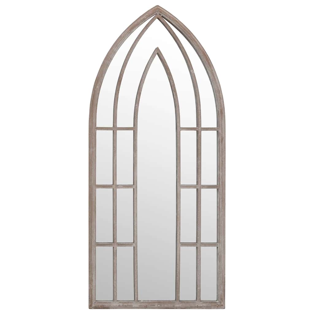 vidaXL Garden Mirror Sand 70x30 cm Iron for Outdoor Use 2