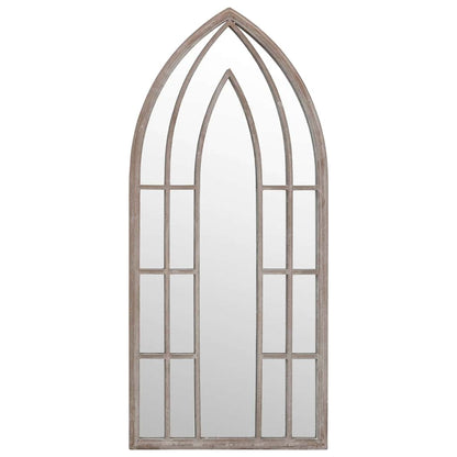 vidaXL Garden Mirror Sand 70x30 cm Iron for Outdoor Use 2