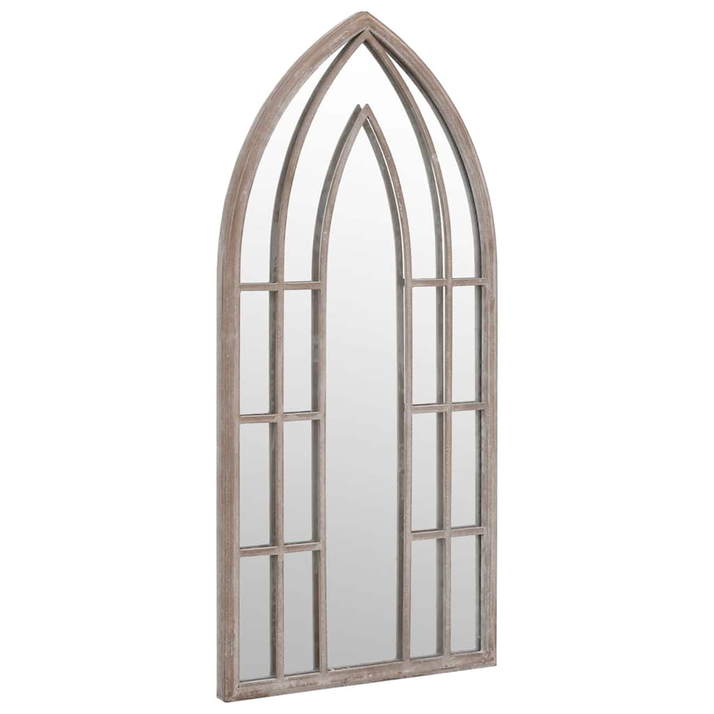 vidaXL Garden Mirror Sand 70x30 cm Iron for Outdoor Use 3