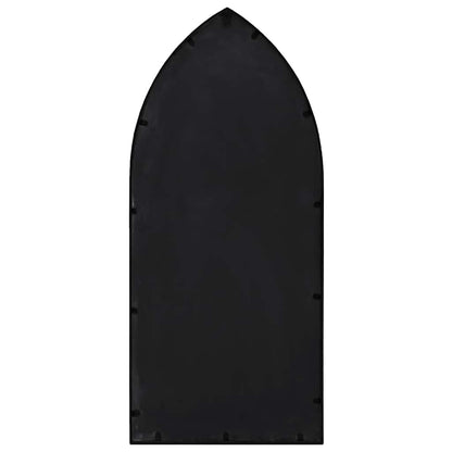 vidaXL Garden Mirror Black 70x30 cm Iron for Outdoor Use 4