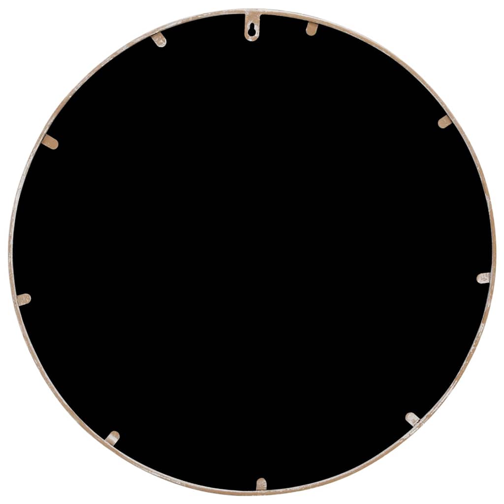vidaXL Round Garden Mirror | Sand | Iron, Glass | Medium |  Decorative Inlays 4