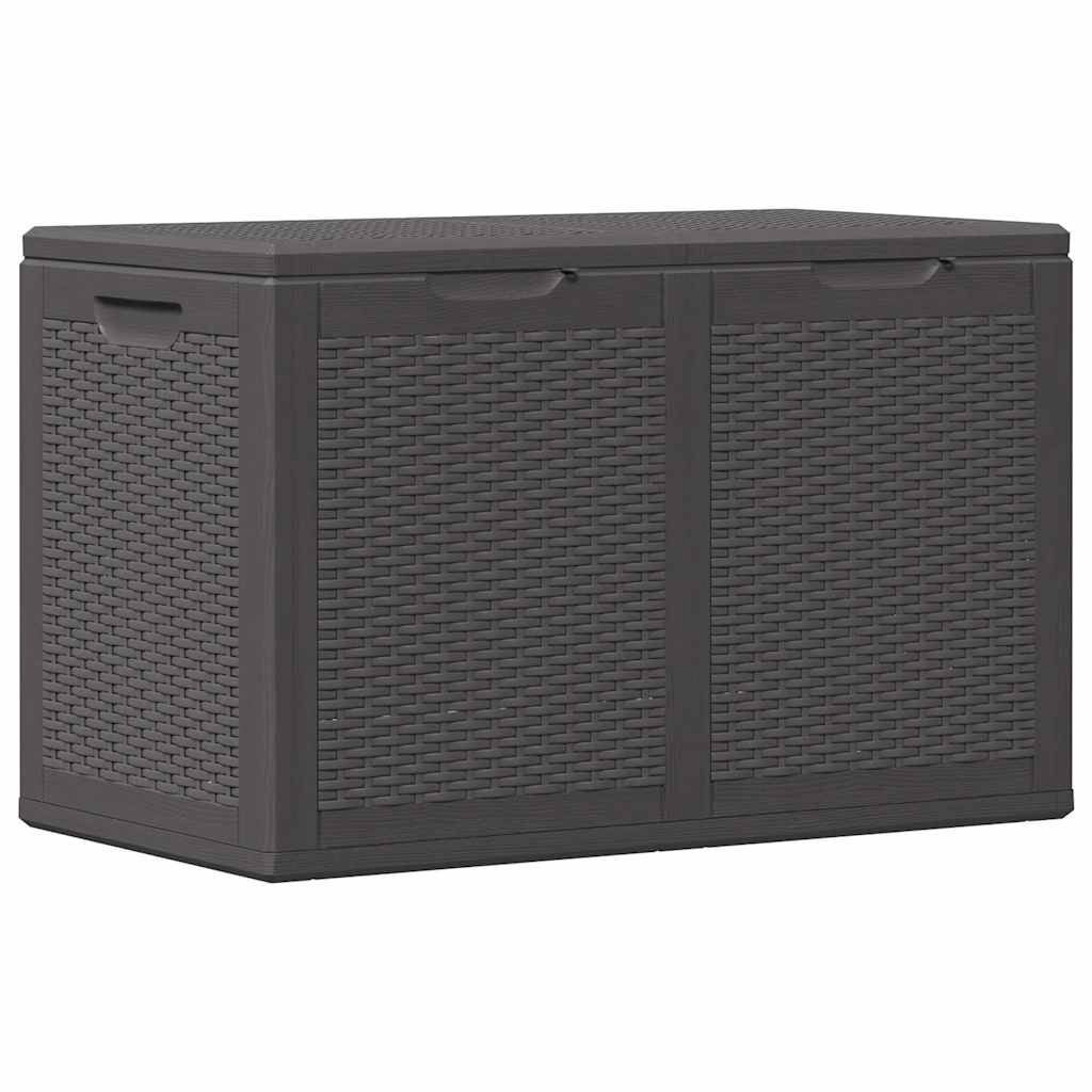 Garden Storage Box PP Rattan Black Rattan design