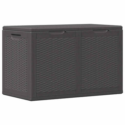 Garden Storage Box PP Rattan Black Rattan design