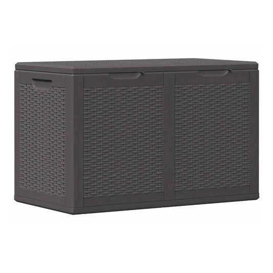 Garden Storage Box PP Rattan Black Rattan design