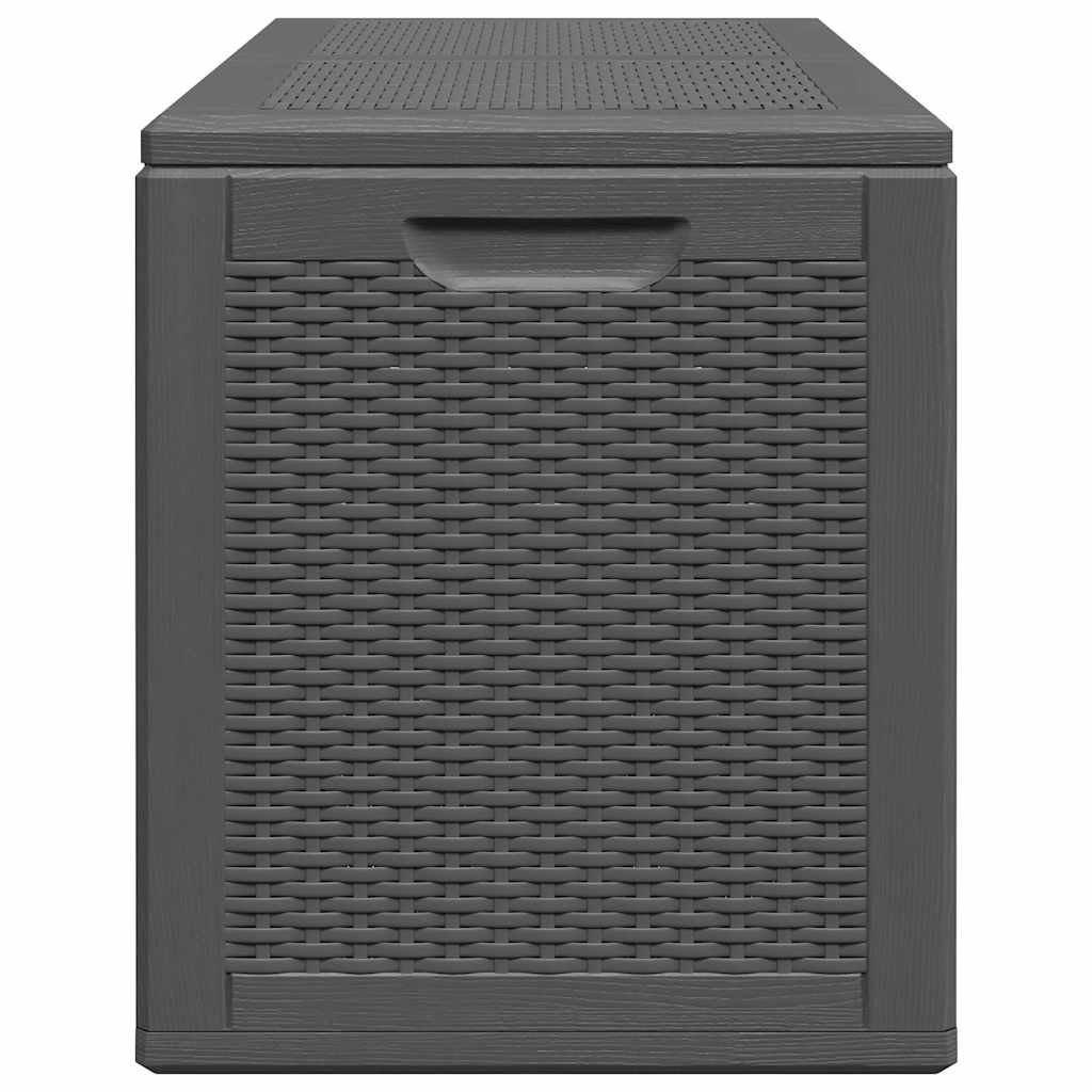 151228 vidaXL Garden Storage Box 180L Black PP Rattan 6