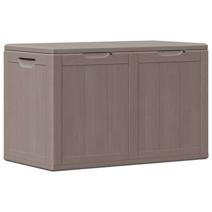 Garden Storage Box PP Rattan Brown Slat design
