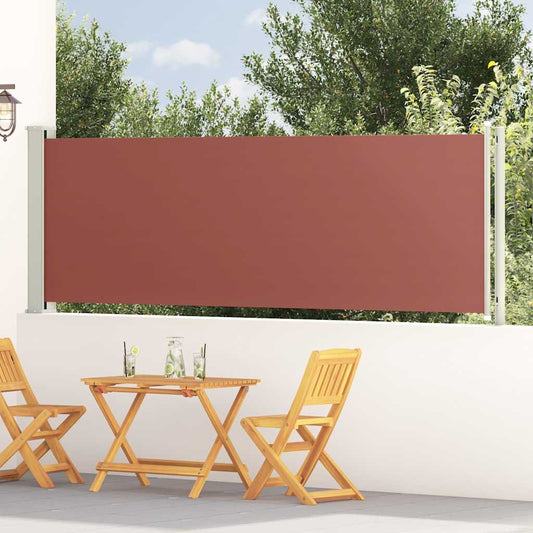 vidaXL Patio Retractable Side Awning 117x614 cm Brown 1