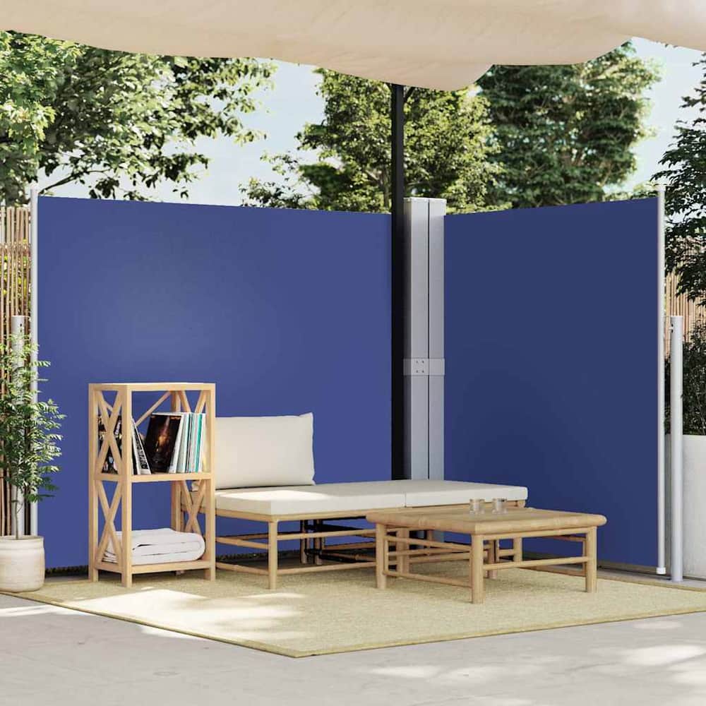 Retractable Side Awning Blue 100 x 600 cm – 220 x 600 cm 180 x 600 cm