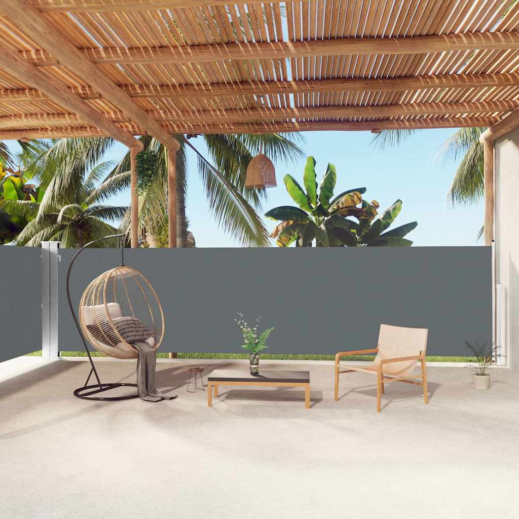 Retractable Side Awning Anthracite 100 x 600 cm – 220 x 1000 cm 160 x 1000 cm