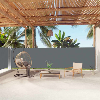 Retractable Side Awning Anthracite 100 x 600 cm – 220 x 1000 cm 160 x 1000 cm