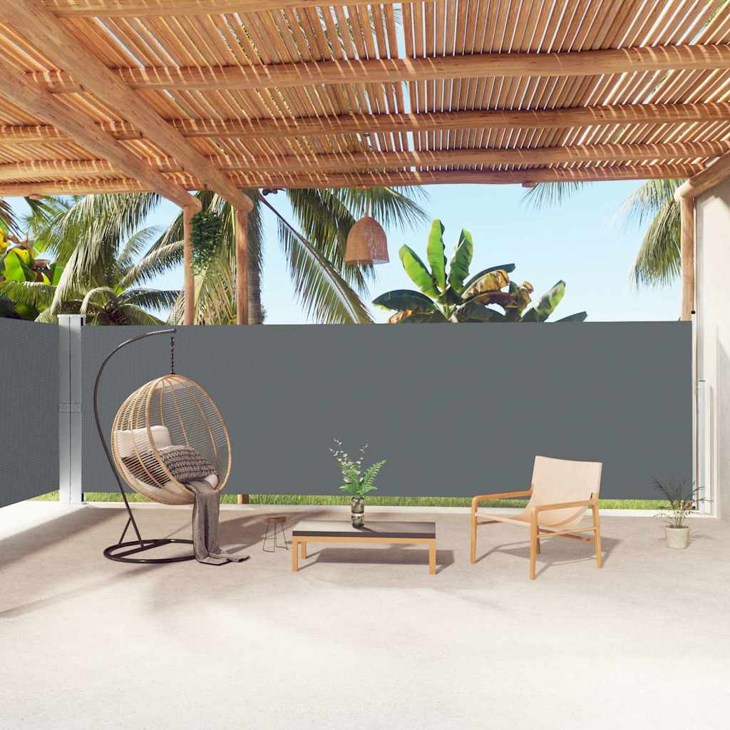 Retractable Side Awning Anthracite 100 x 600 cm – 220 x 1000 cm 180 x 1000 cm