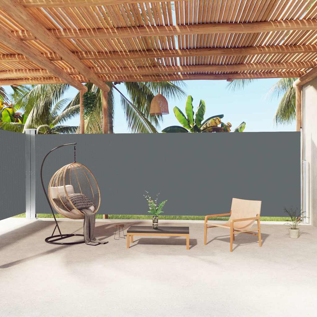 Retractable Side Awning Anthracite 100 x 600 cm – 220 x 1000 cm 200 x 1000 cm