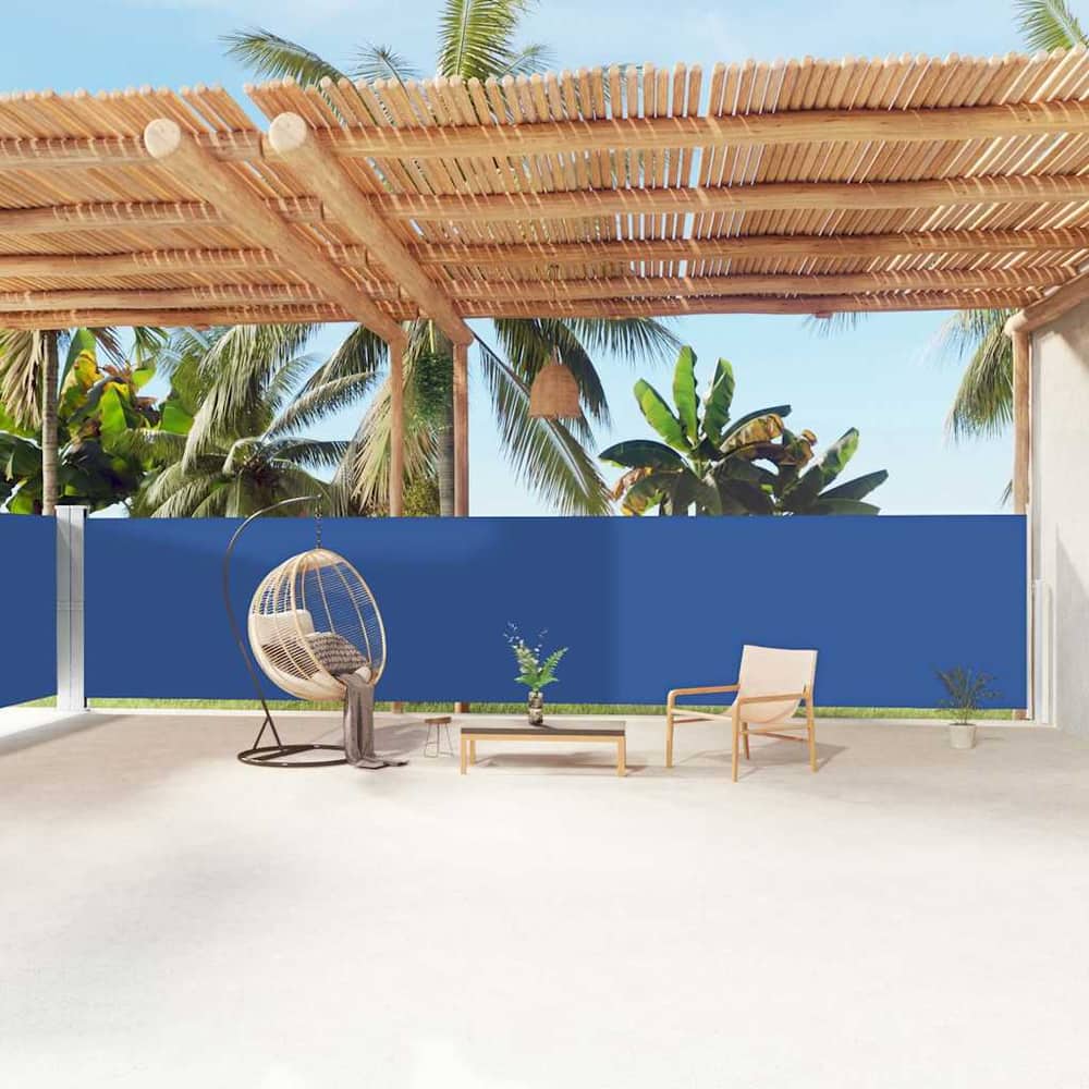 Retractable Side Awning Blue 100 x 600 cm – 220 x 600 cm 160 x 1200 cm