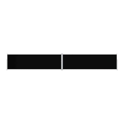 Retractable Side Awning Black 100 x 600 cm – 220 x 600 cm 180 x 1200 cm