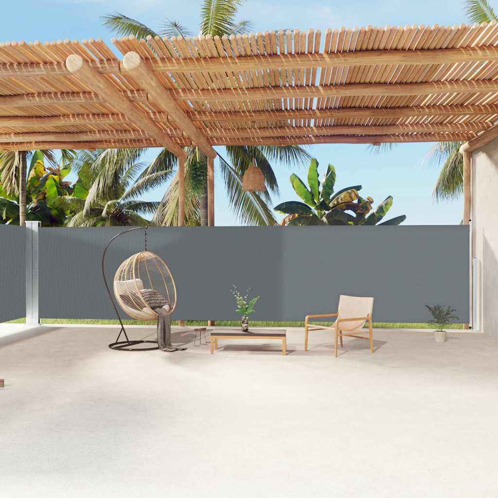 Retractable Side Awning Anthracite 100 x 600 cm – 220 x 1000 cm 180 x 1200 cm