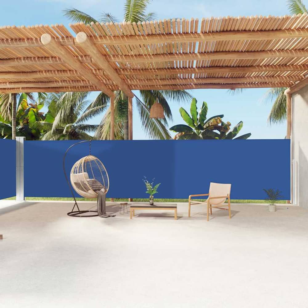 Retractable Side Awning Blue 100 x 600 cm – 220 x 600 cm 180 x 1200 cm