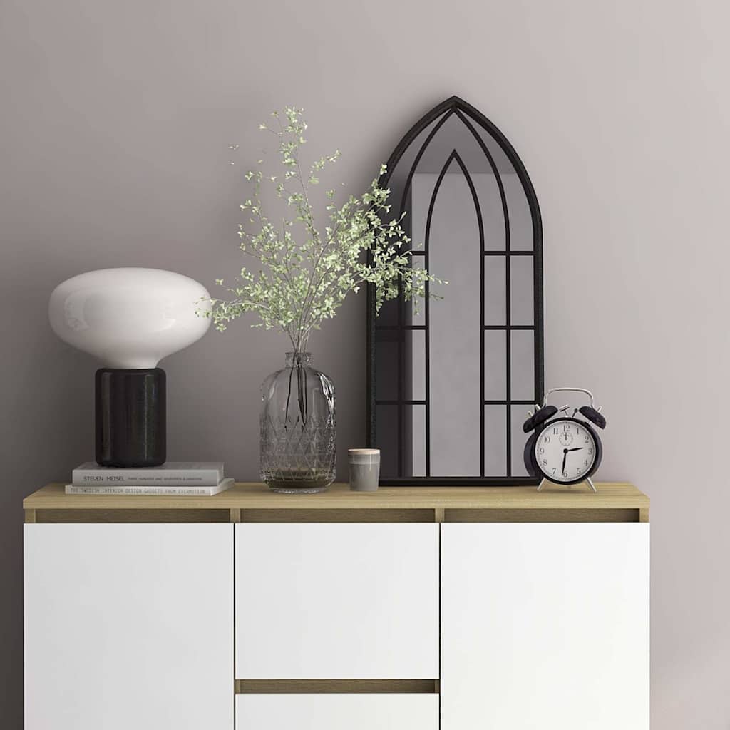 vidaXL Mirror | Black | Iron | Medium | Decorative Inlays | Mirror | Other 1