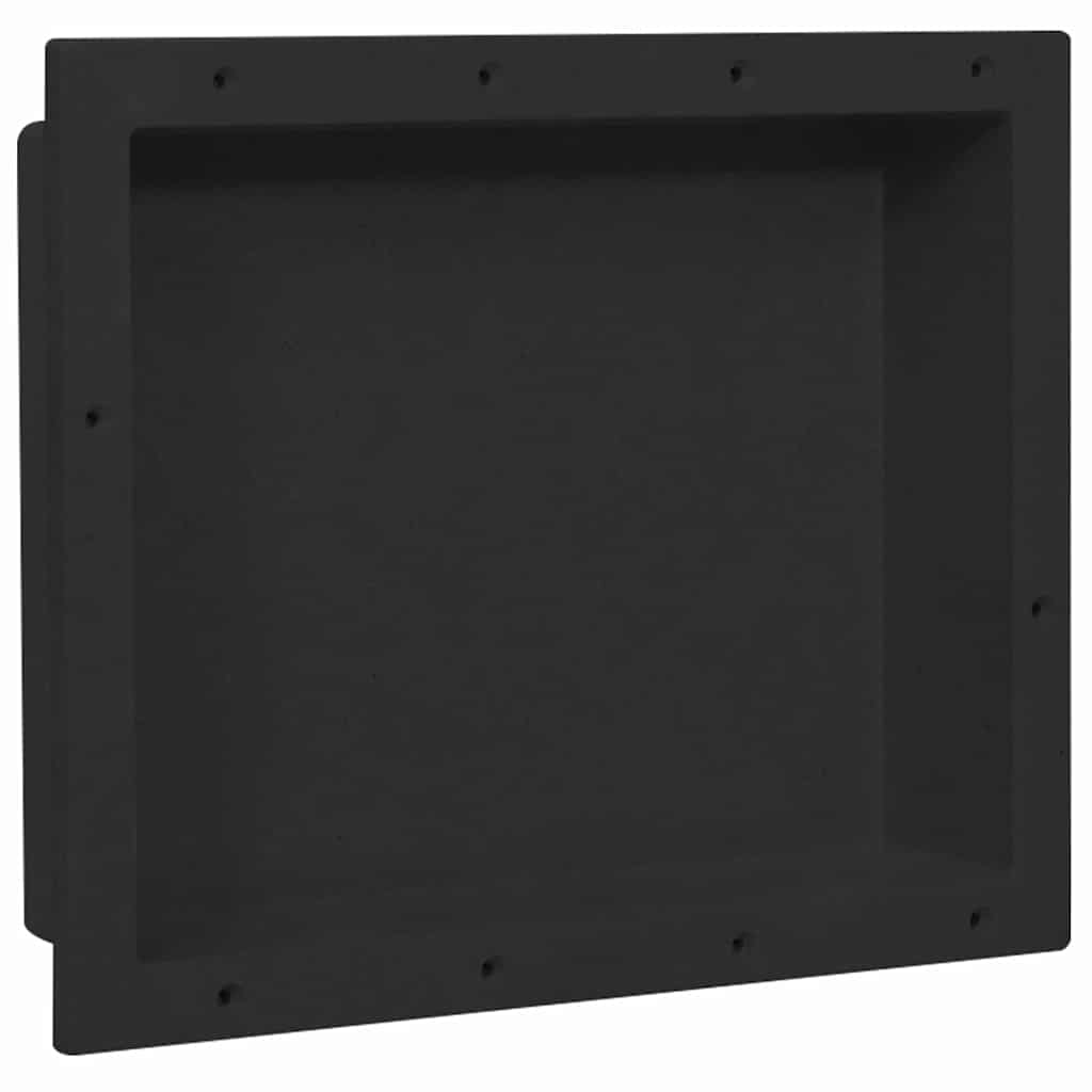 vidaXL Shower Niche Matt Black 41x51x10 cm 1