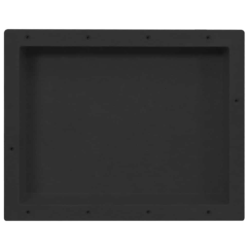vidaXL Shower Niche Matt Black 41x51x10 cm 2