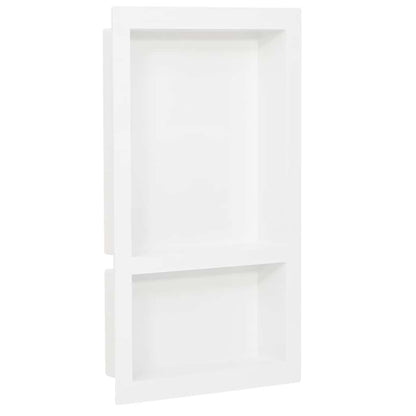 vidaXL Shower Niche with 2 Compartments High Gloss White 41x69x9 cm 1